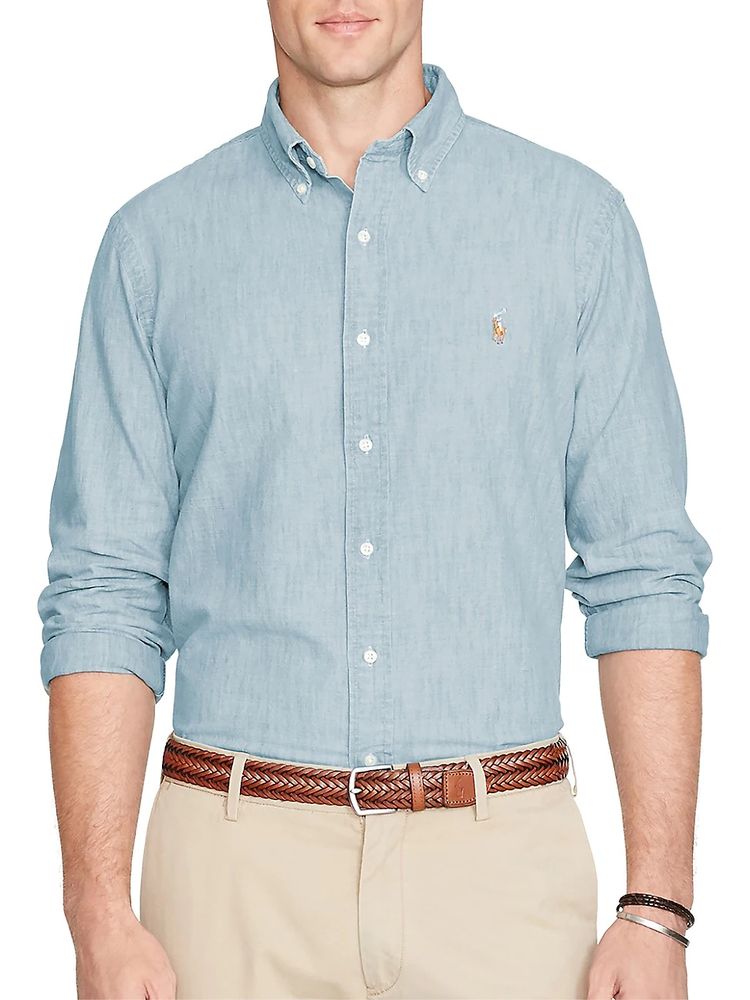 Polo Ralph Lauren Men's Classic-Fit Chambray Shirt | The Summit