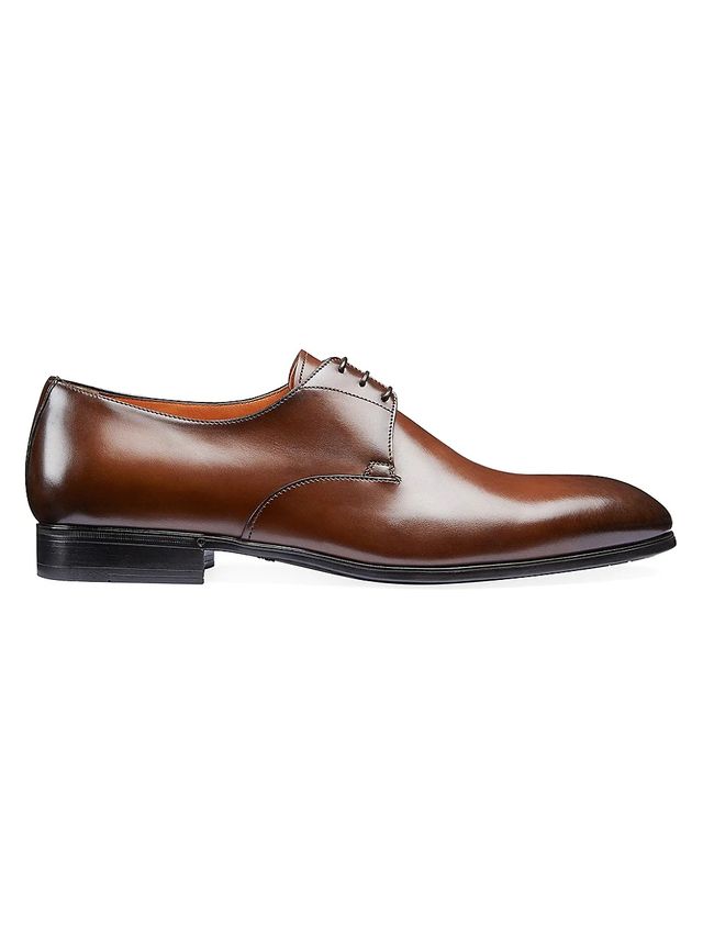 Santoni Men's Double Buckle Leather Dress Shoes - Dark Brown | The Summit