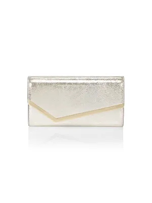 Emmie Glitter Leather Clutch-On-Chain
