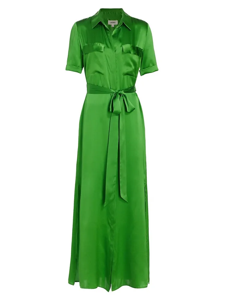 Muse Silk Maxi Shirtdress