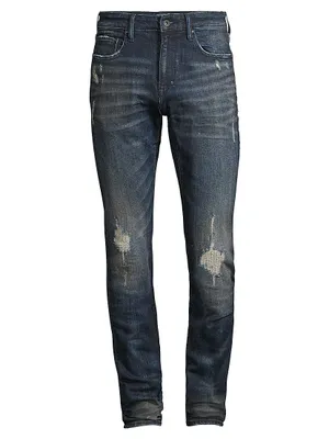 Le Sabre Stretch The Six Distressed Slim-Tapered Jeans