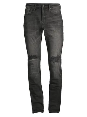 Le Sabre Stretch Distressed Slim-Fit Jeans
