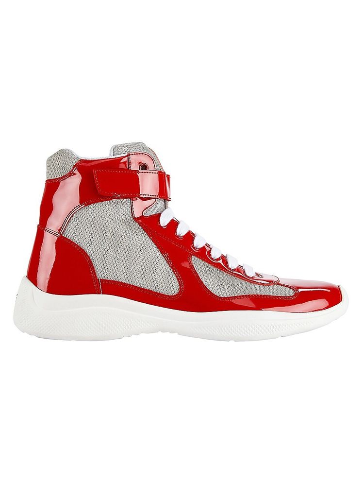 Men's America's Cup High-Top Patent Leather Sneakers | The