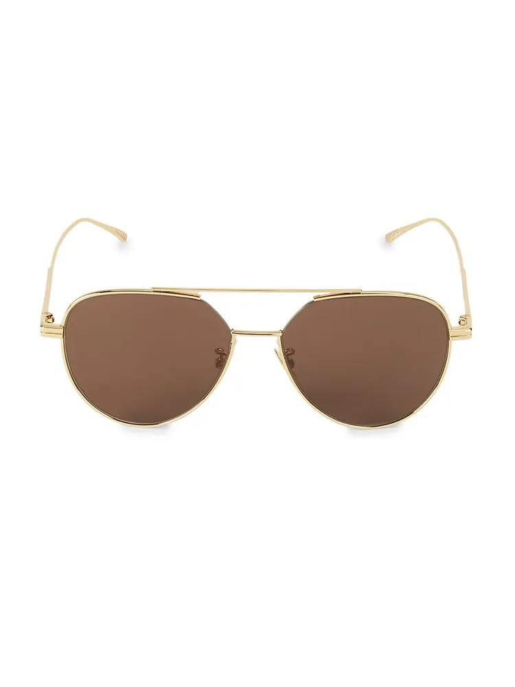 Bottega Veneta BV1013SK 003 Aviator Sunglasses