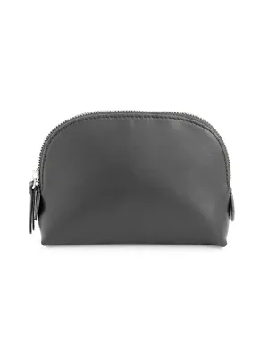 Royce New York Compact Leather Drawstring Jewelry Pouch - Black