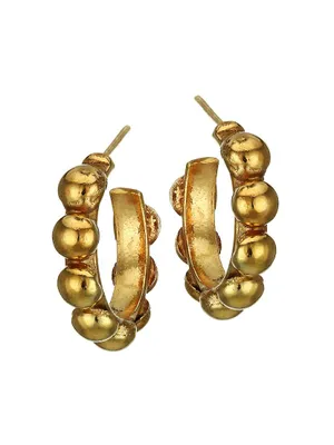 Mini Creole 22K Goldplated Hoop Earrings