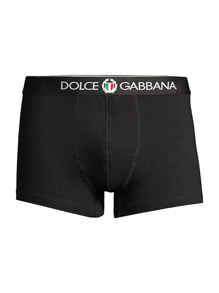 DOLCE & GABBANA Men's Sport Crest Boxer Briefs - Black | The Summit