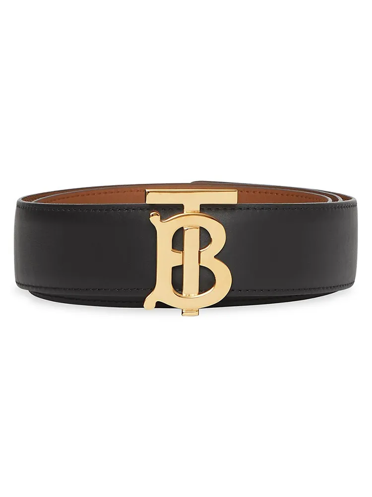 Men's Reversible Bb Monogram Belt in Beige