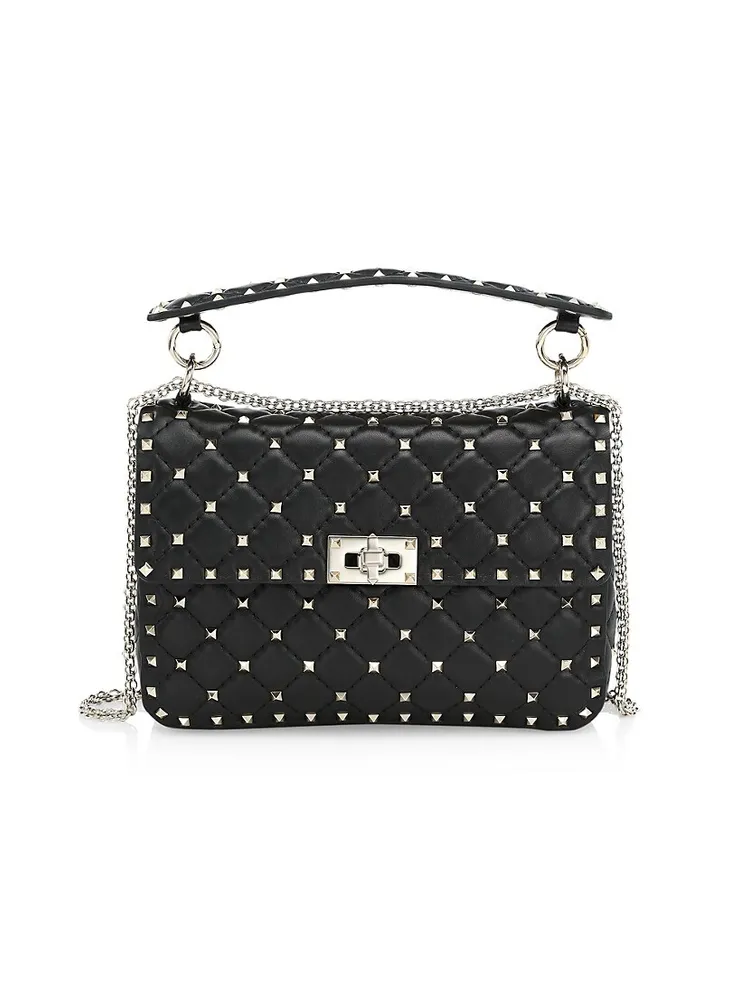 Valentino Medium Rockstud Spike Leather Shoulder Bag