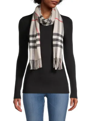 Giant Check Cashmere Scarf