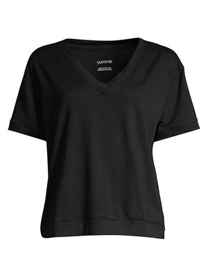 Women's V-Neck French Terry T-Shirt