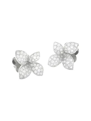 Petit Garden Medium Studs: 18k White Gold & Diamonds