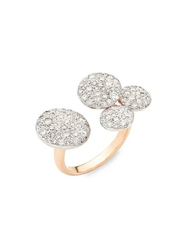 Pomellato 18kt Rose Gold Sabbia Black Diamond Ring