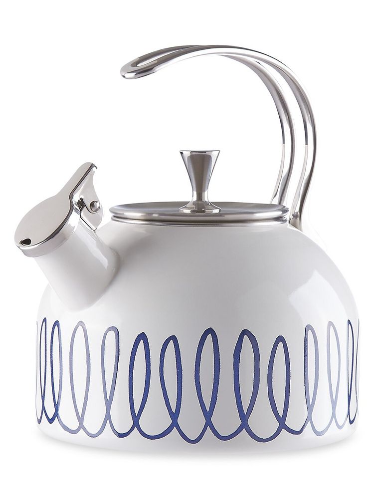 Kate Spade x LENOX Charlotte Street Whistle Kettle - Blue | The Summit