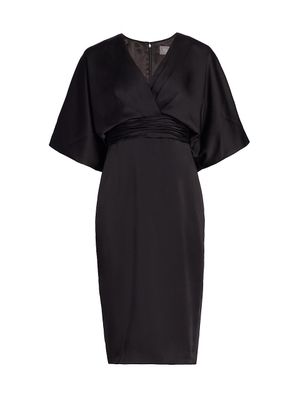 Women's Kimono-Sleeve Satin Dress