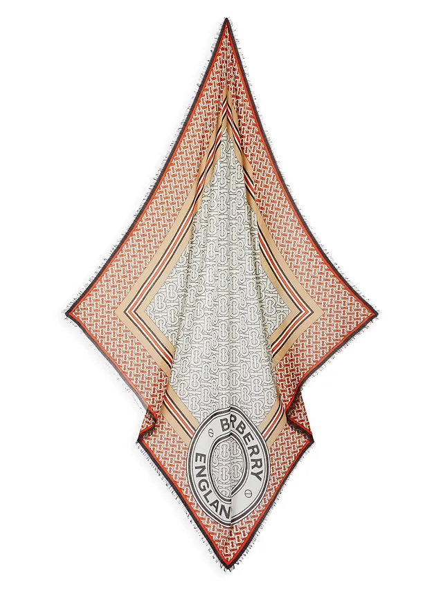 Loewe Monogram Animal-Print Silk Square Scarf