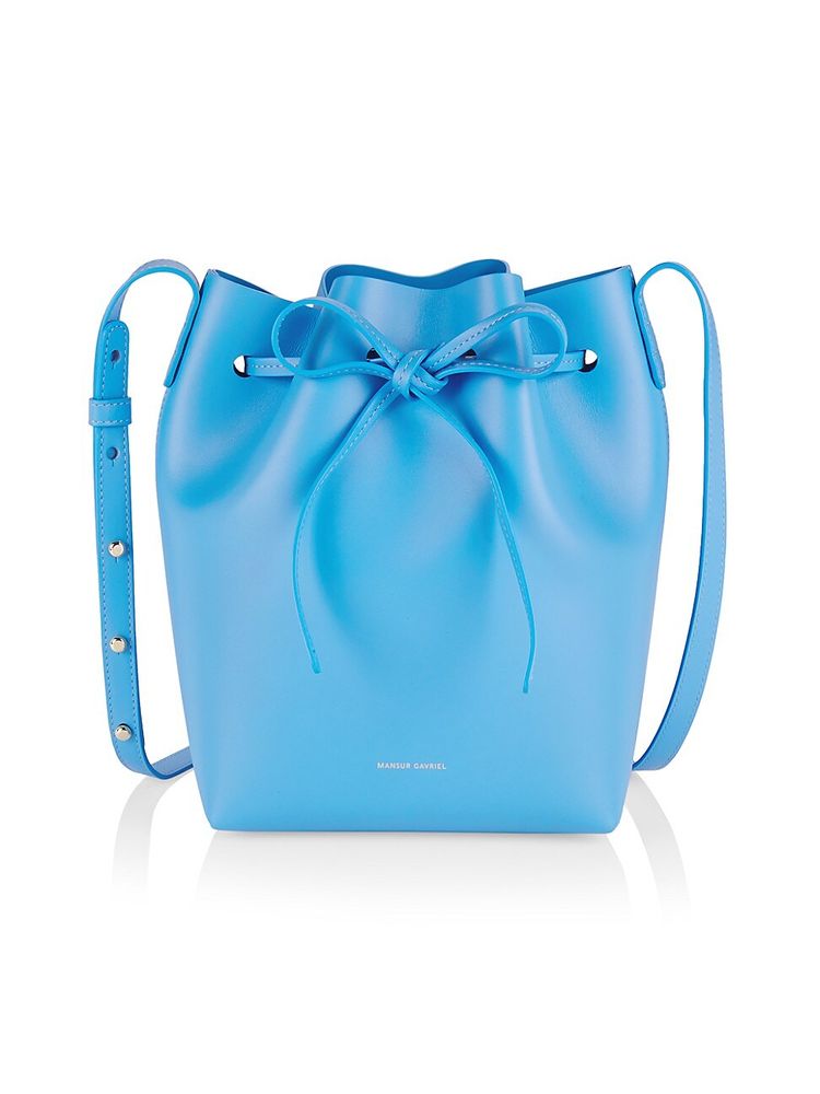 Mansur Gavriel Mini Leather Bucket Bag