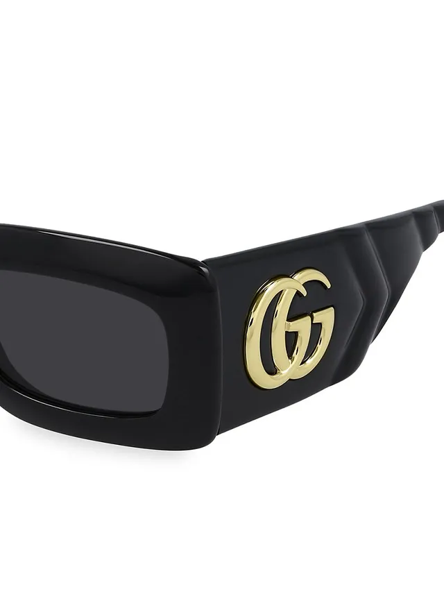 Shop Gucci Outstanding Chain 53MM Round Sunglasses