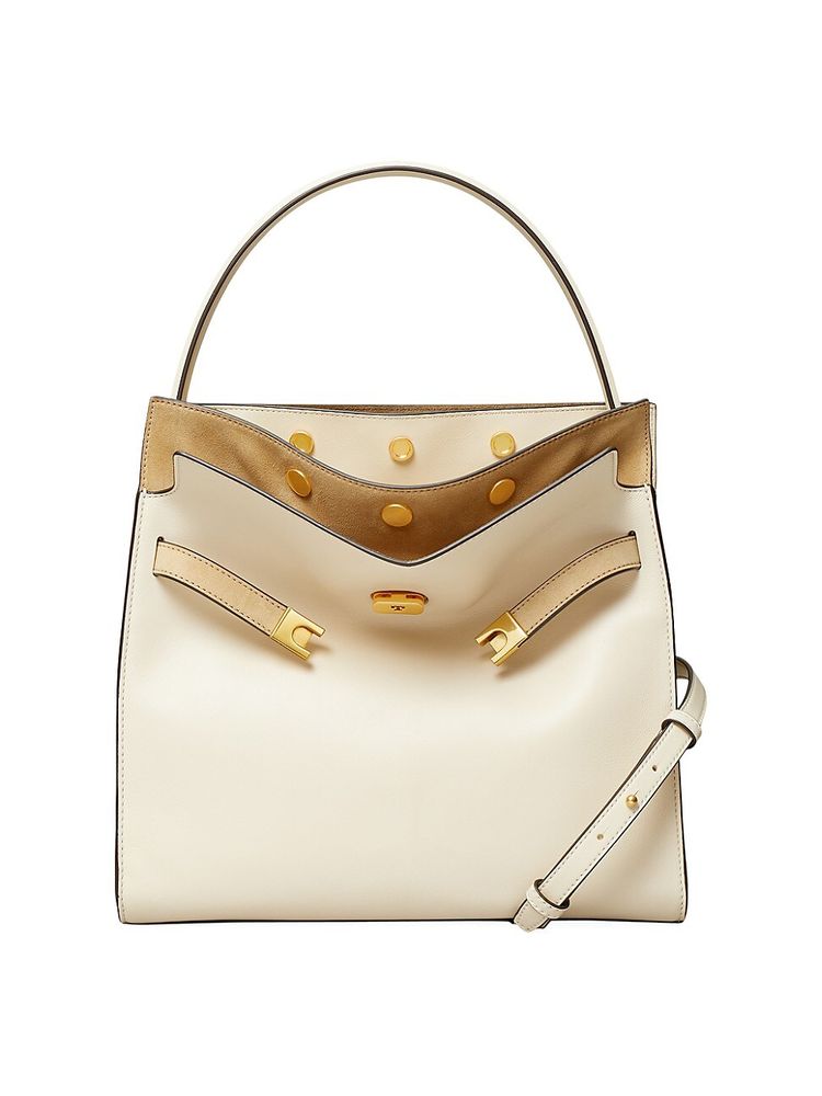 Tory Burch Women's Small Lee Radziwill Leather & Suede Double Bag - New  Cream | The Summit