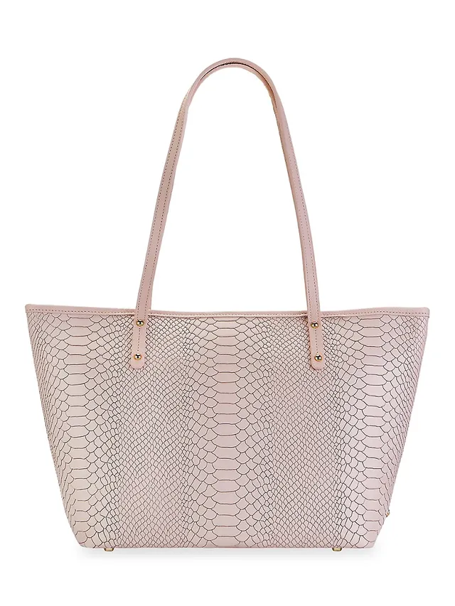 Loro Piana Snakeskin Embossed Shoulder Bag