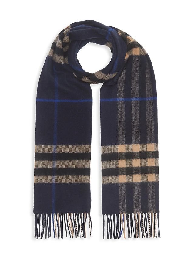 Burberry Men's The Classic Check Cashmere Scarf - Indigo | The Summit