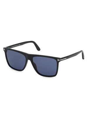 Men's Fletcher 54MM Plastic Square Sunglasses - Black