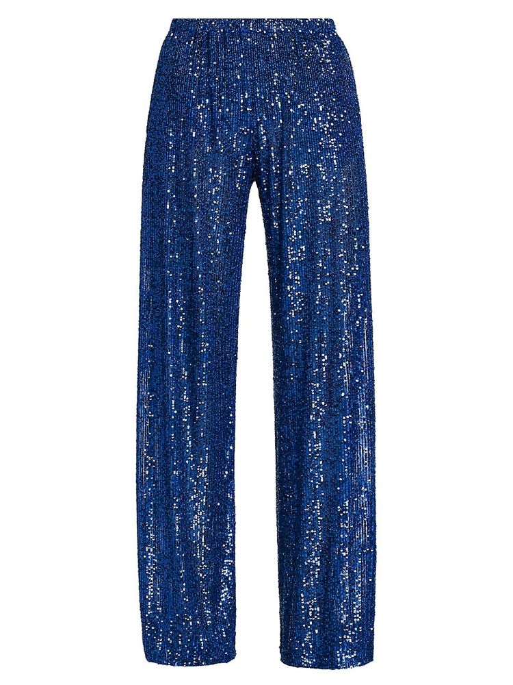 Naeem Khan Women's Sequin Pants - Blue - Size Small | The Summit