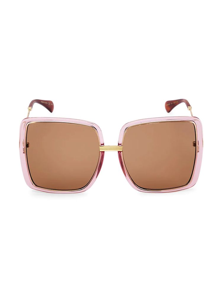 Gucci Women's Fashion Inspired 60MM Oversized Square Sunglasses - Pink |  The Summit
