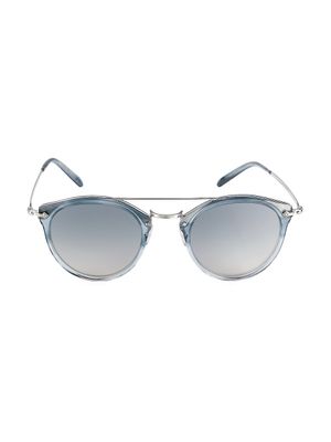 Oliver Peoples Women's Remick 50MM Round Mirrored Sunglasses - Blue | The  Summit