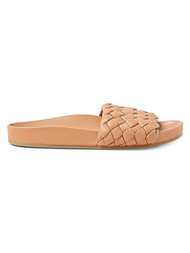 Tory Burch Women's Eleanor Woven Leather Slides - 5 Sandals | The Summit