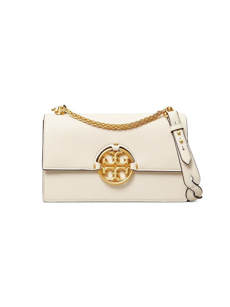 Tory Burch Women's Miller Leather Shoulder Bag - New Ivory | The Summit