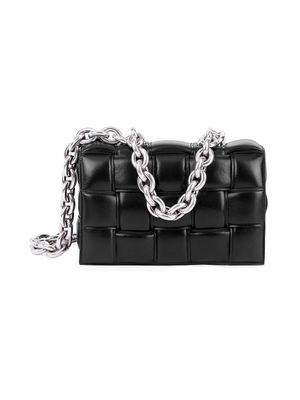 Women's The Chain Cassette Leather Crossbody Bag - Black