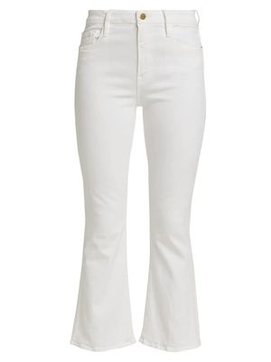 Women's Le Crop Stretch Mini Boot-Cut Jeans - Blanc