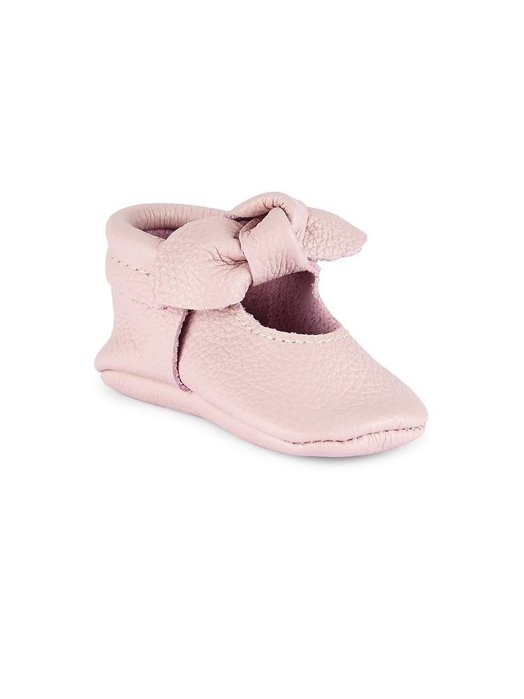 badminton eb kathedraal Freshly Picked Baby Girl's Knotted Bow Soft Sole Moccasins - Blush - Size 3  (Baby) | The Summit