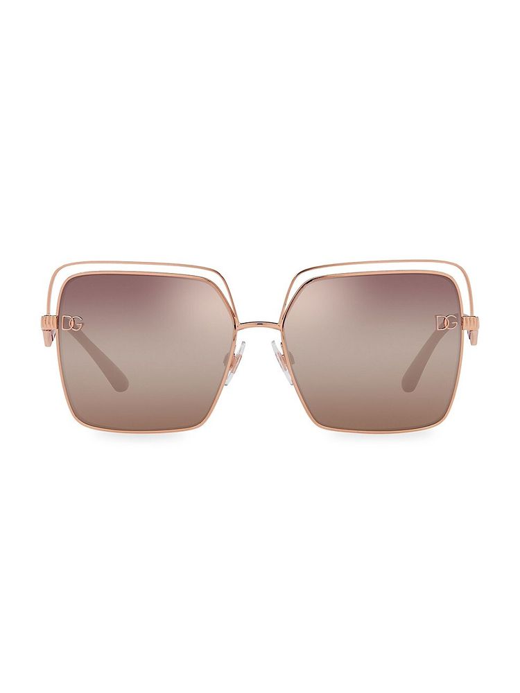 DOLCE & GABBANA Women's 59MM Square Sunglasses - Rose Gold | The Summit