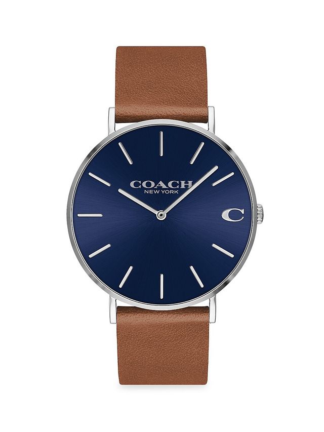 men's coach watch leather band