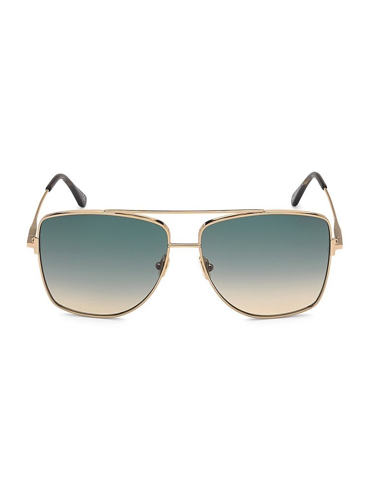 Tom Ford Women's Reggie 61MM Navigator Sunglasses - Blue Gold | The Summit