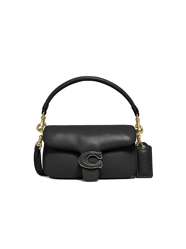 Coach Soft Tabby Cherry-print Leather Shoulder Bag In Brass/chalk