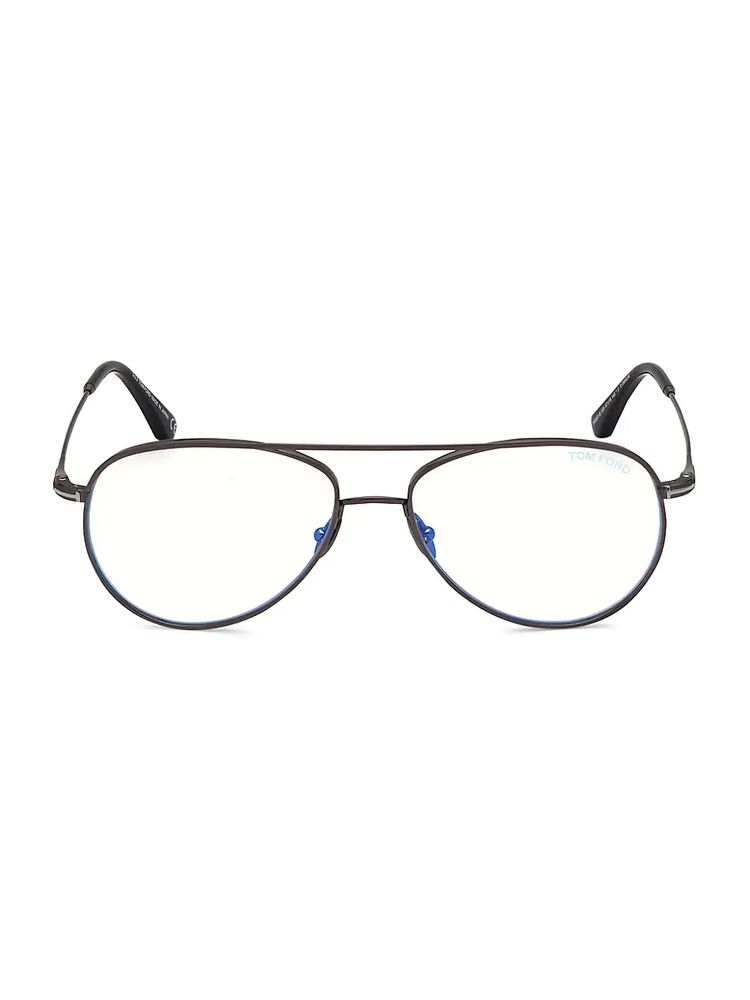 Tom Ford Men's 57MM Blue Filter Optical Glasses - Black | The Summit