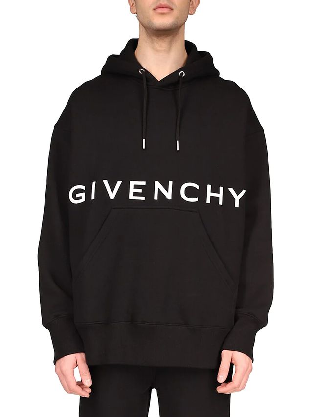 Givenchy Men's Embroidered Hoodie - Black | The Summit