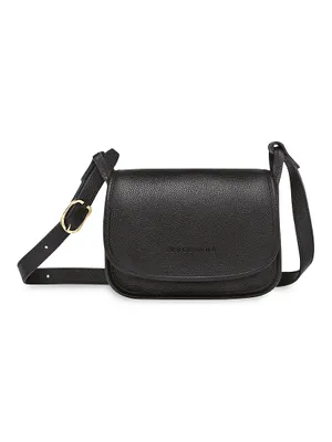 Small Le Foulonné Leather Saddle Bag