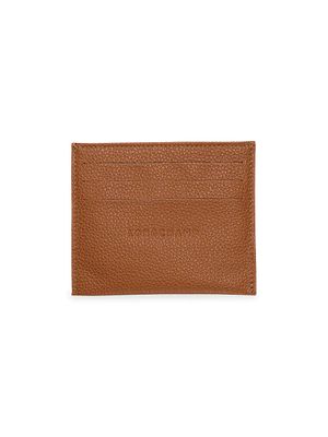 Women's Le Foulonné Leather Card Case - Caramel