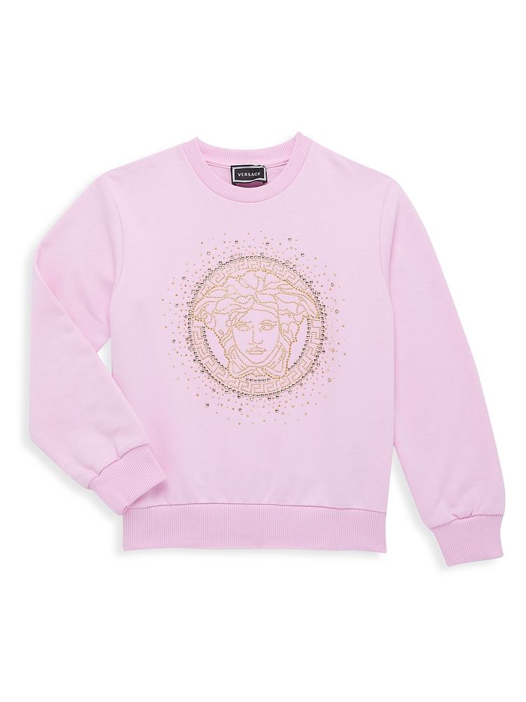 ervaring fabriek Hol Versace Little Girl's & Girl's Embellished Logo Sweatshirt - Pink - Size 12  | The Summit