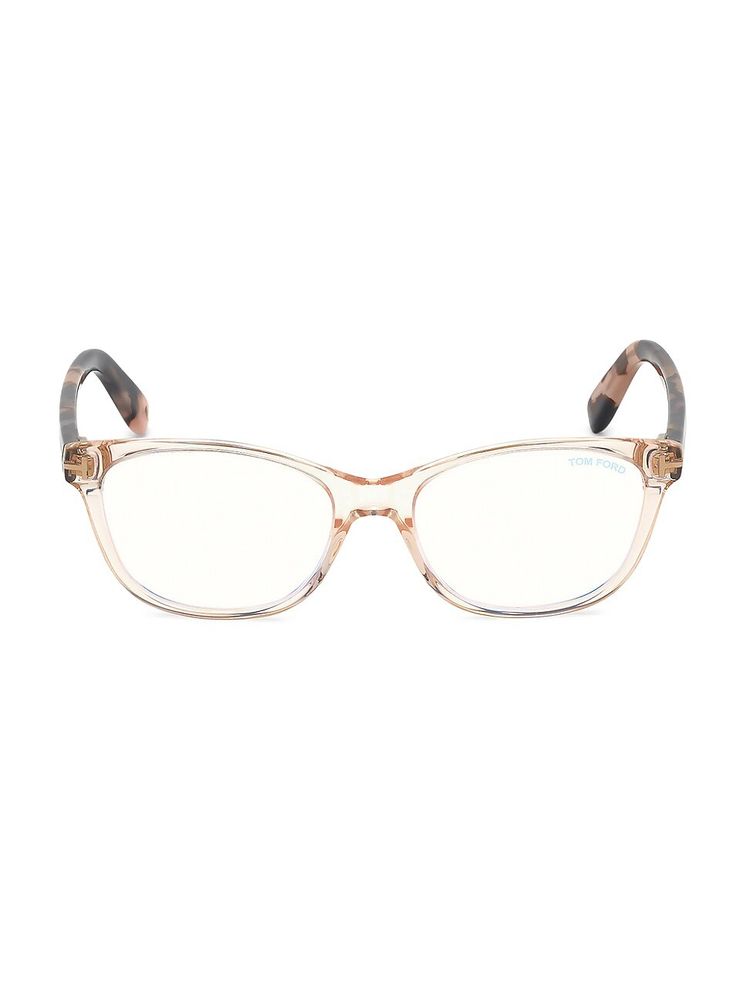 Tom Ford Women's 50MM Square Blue Filter Eyeglasses - Shiny Pink | The  Summit