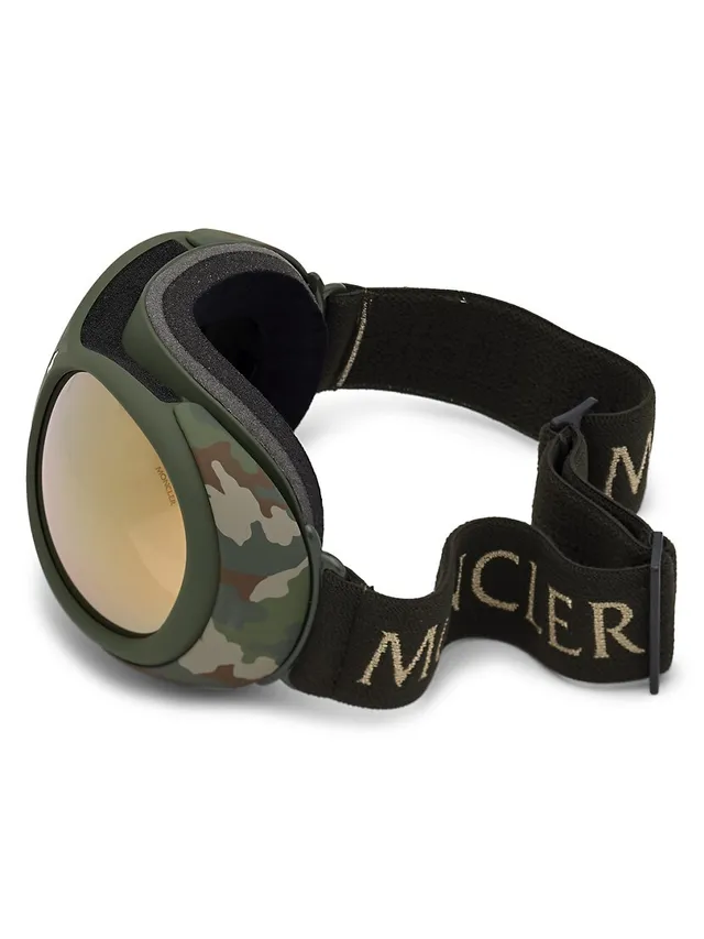 Moncler Camouflage Logo Snow Grenoble Goggles Dark Green