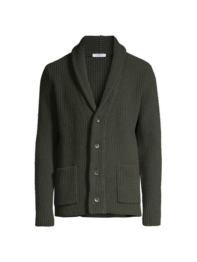Boglioli Rib Cardigan Sweater - Green - Size XXL | Summit