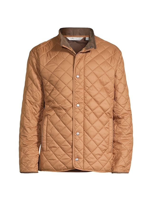 suffolk quilted suede travel coat