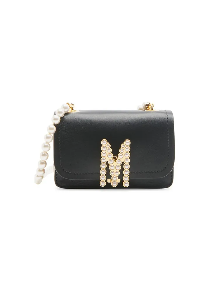 Moschino Leather Shoulder Bag In Fantasy Print Black At Nordstrom Rack