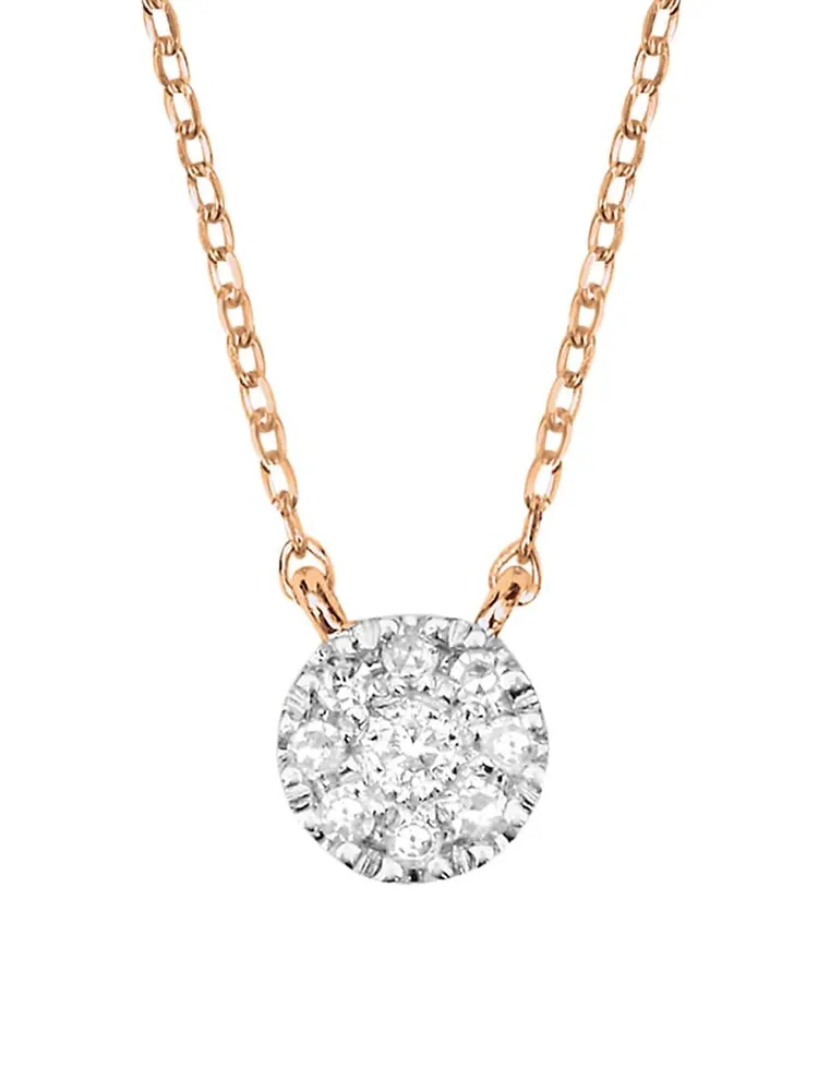 Djula Women's Magic Touch 18K Rose Gold & Diamond Sun Pendant Necklace - Pink Gold One-Size