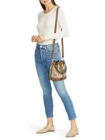 T Monogram Jacquard Bucket Bag